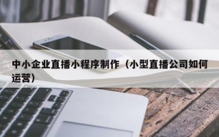 迪庆中小企业直播小程序制作（小型直播公司如何运营）